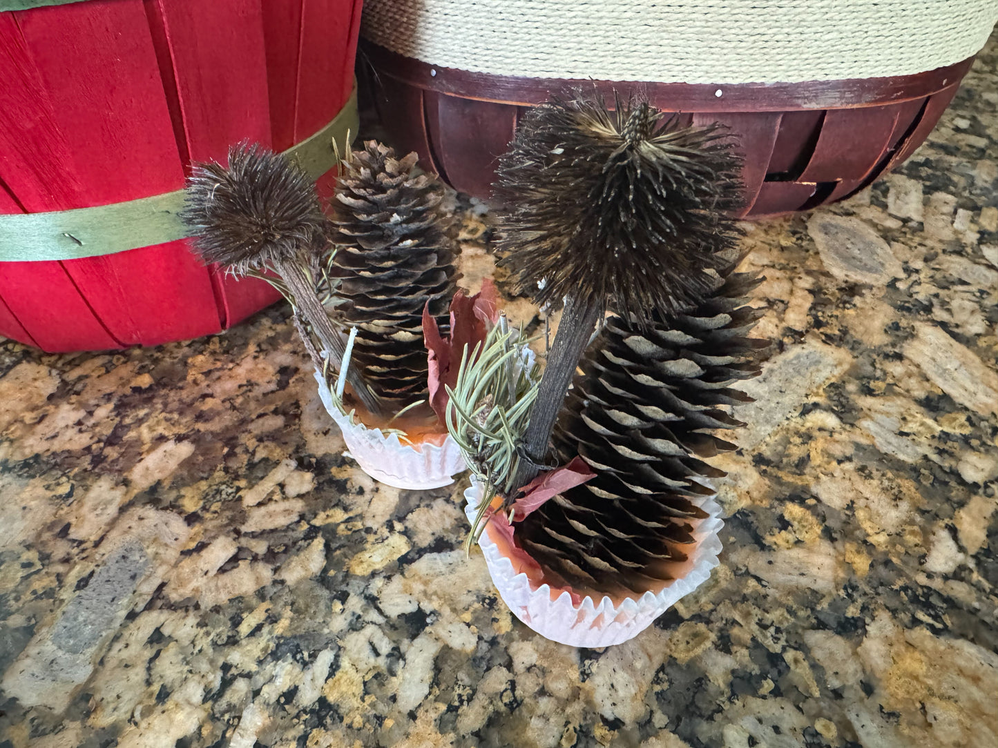 Pack of 3 - Whispering Pines Creations Large Standing Pinecone Fire Starter